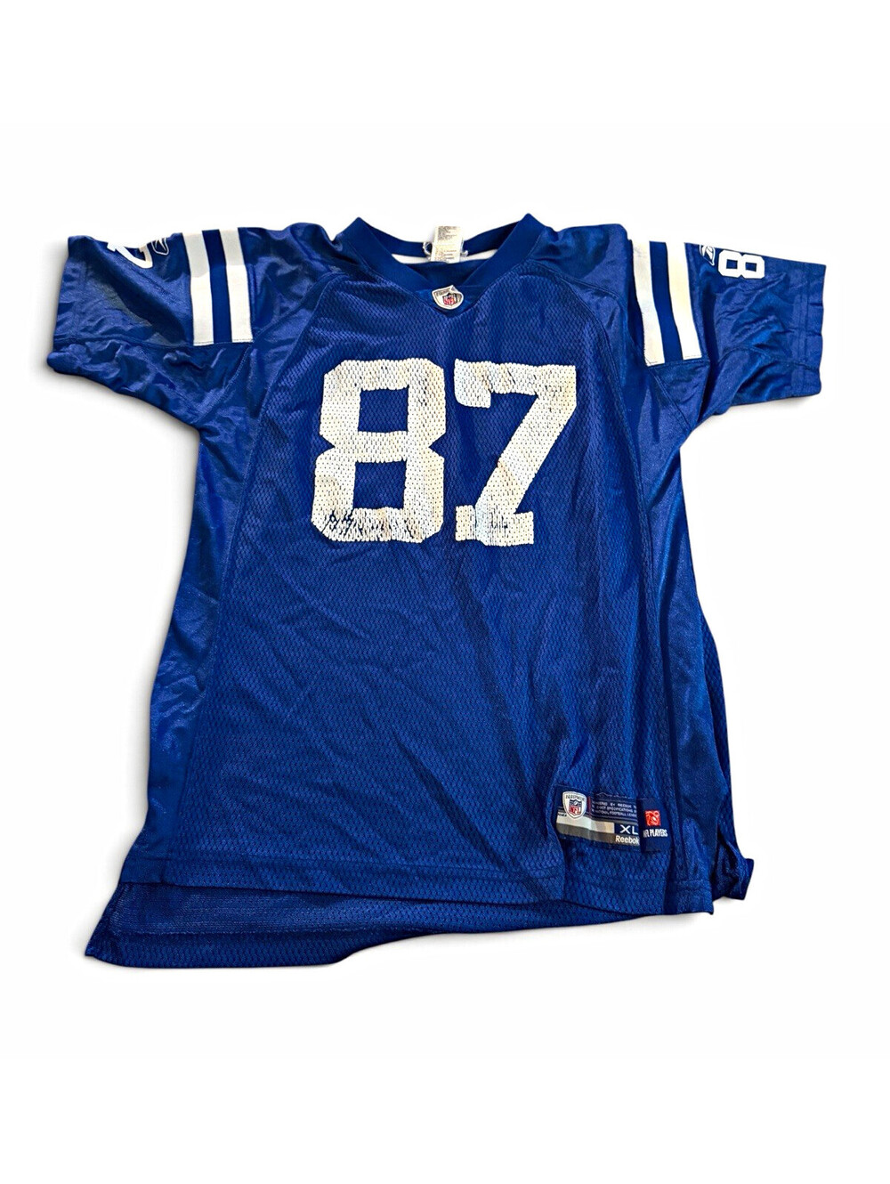 Reebok Indianapolis Colts Reggie Wayne #87 On-Field NFL Jersey Blue Men's XL